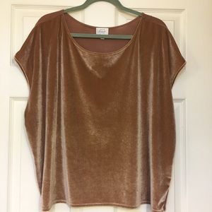 Frenchi velvet boxy top